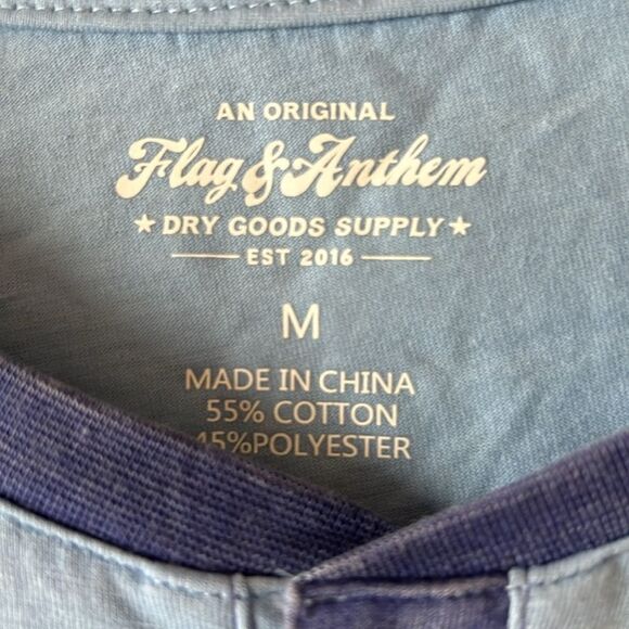 NEW Flag & Anthem Mens Blue Shirt - Picture 3 of 5